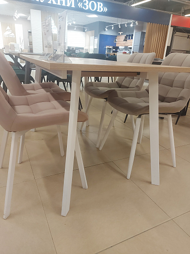 Стол раскладной Колон Лофт 120 25 мм дуб вотан / черный матовый из шоурума 2